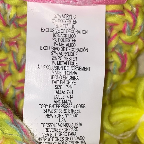 Gifted.  Not for sale Toby Match Set Pom Headband Tassel Infinity Scarf 4-14 - Picture 6 of 13